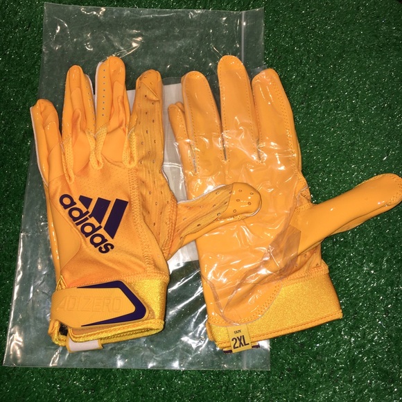 Adizero Orange Adidas Gloves NEW NFL ADIDAS ADIZERO WR FOOTBALL